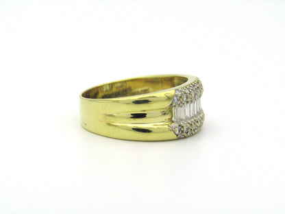 18K gold diamond ring.