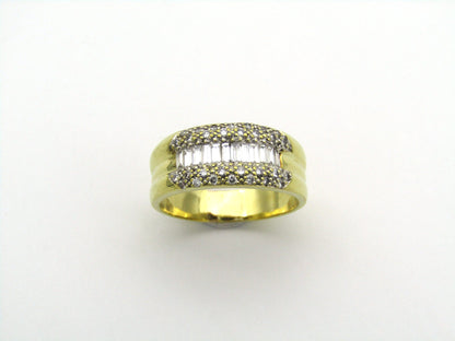 18K gold diamond ring.