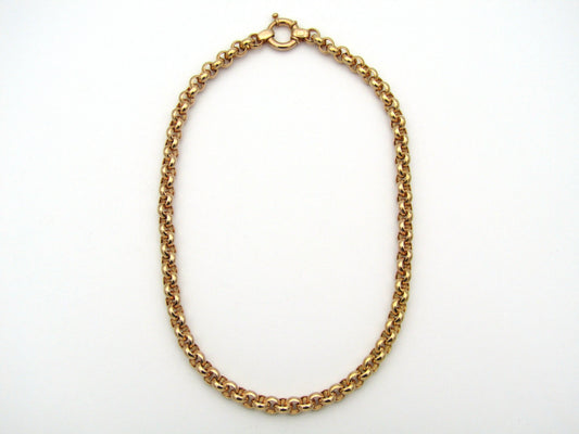 9K gold belcher/rolo link necklace by UnoAerre.