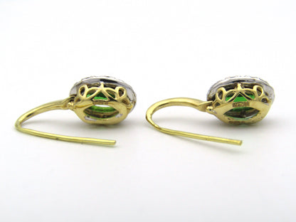 18K gold tsavorite and diamond earrings by Browns.