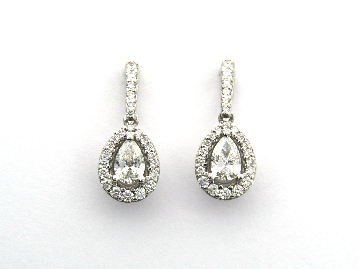 18K gold diamond drop earrings by Browns.