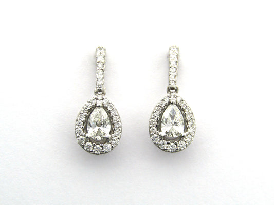 18K gold diamond drop earrings by Browns.