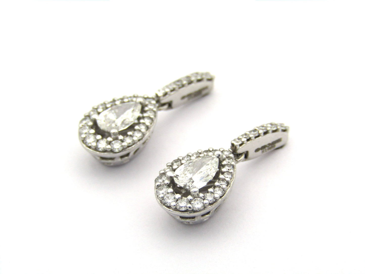 18K gold diamond drop earrings by Browns.