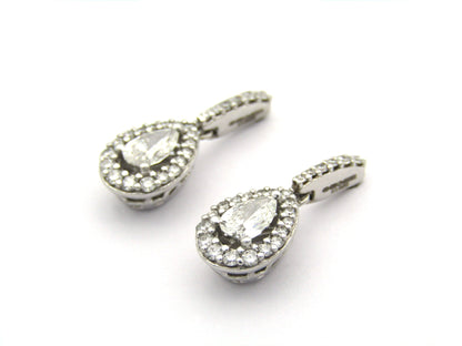 18K gold diamond drop earrings by Browns.