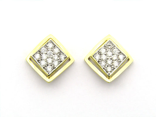 18K gold diamond earrings.