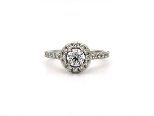 18K gold Angel Diamond Halo Engagement ring by Browns.