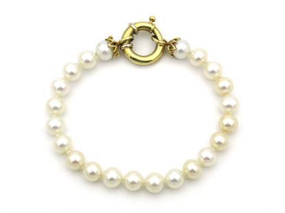 18K gold Protea pearl bracelet by Browns.