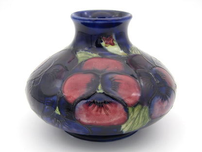 Walter Moorcroft 'Pansy' squat vase.