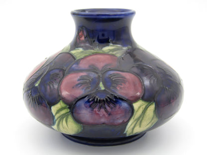 Walter Moorcroft 'Pansy' squat vase.