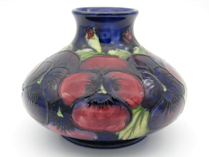 Walter Moorcroft 'Pansy' squat vase.