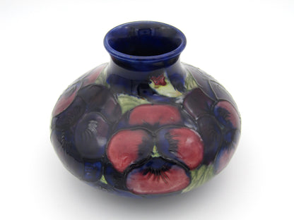 Walter Moorcroft 'Pansy' squat vase.