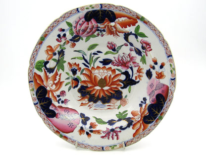 Georgian Water Lily pattern soup bowl by Hicks & Meigh, Circa 1820.