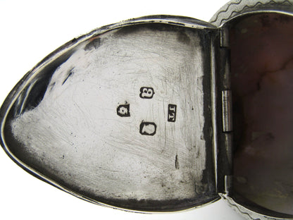 Cape silver cowrie shell snuff box by John Townsend, Circa 1825.